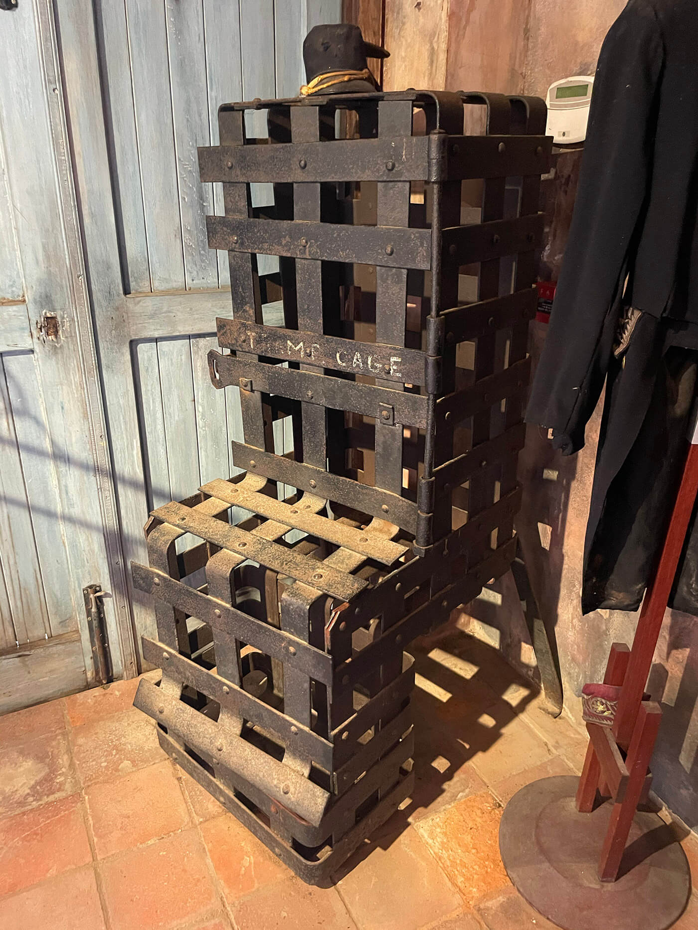 Tramp chair in het Slavenmuseum op Curacao