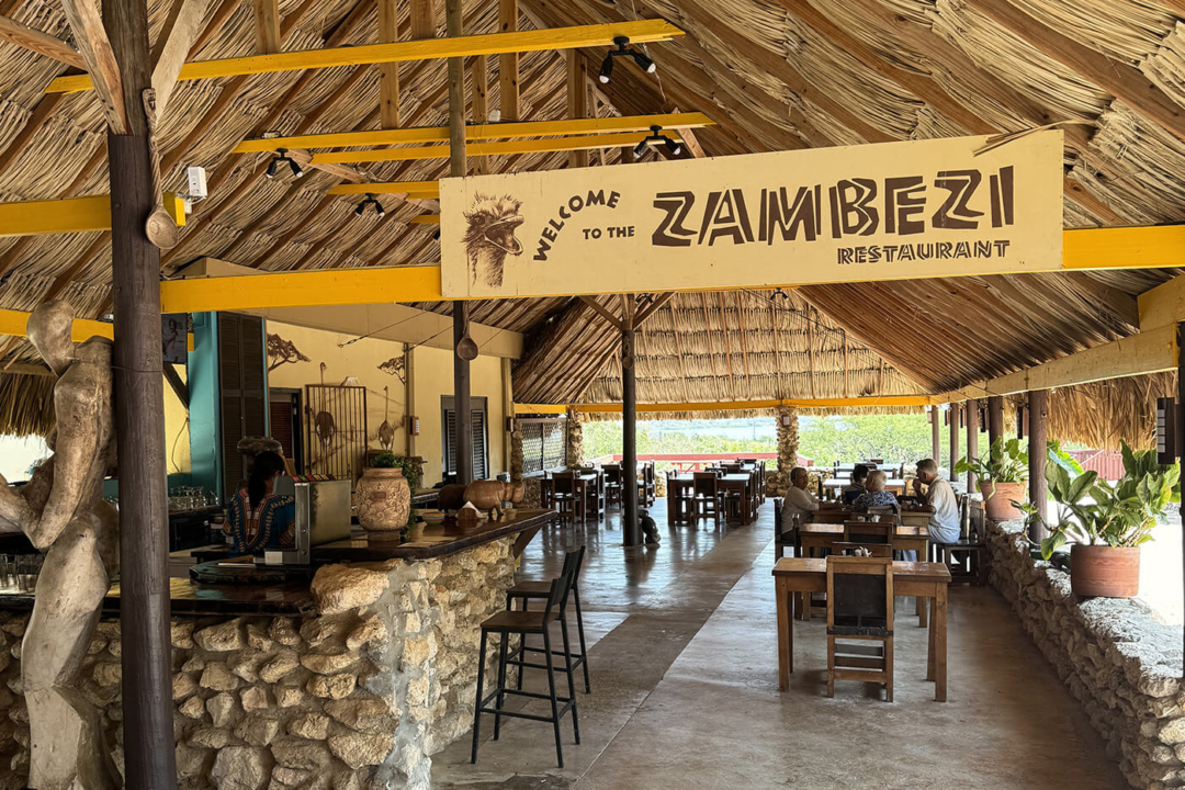 Restaurant Zambezi bij het Curacao Ostrich Farm